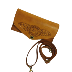 "Classic Flower Embellished Leather Bag"