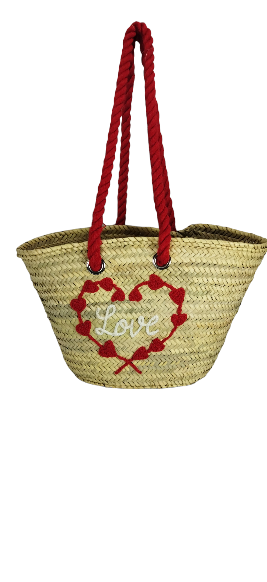PhotoRoom-20231123_205513_5.png Straw basket decorated with a heart I love you - Image 2